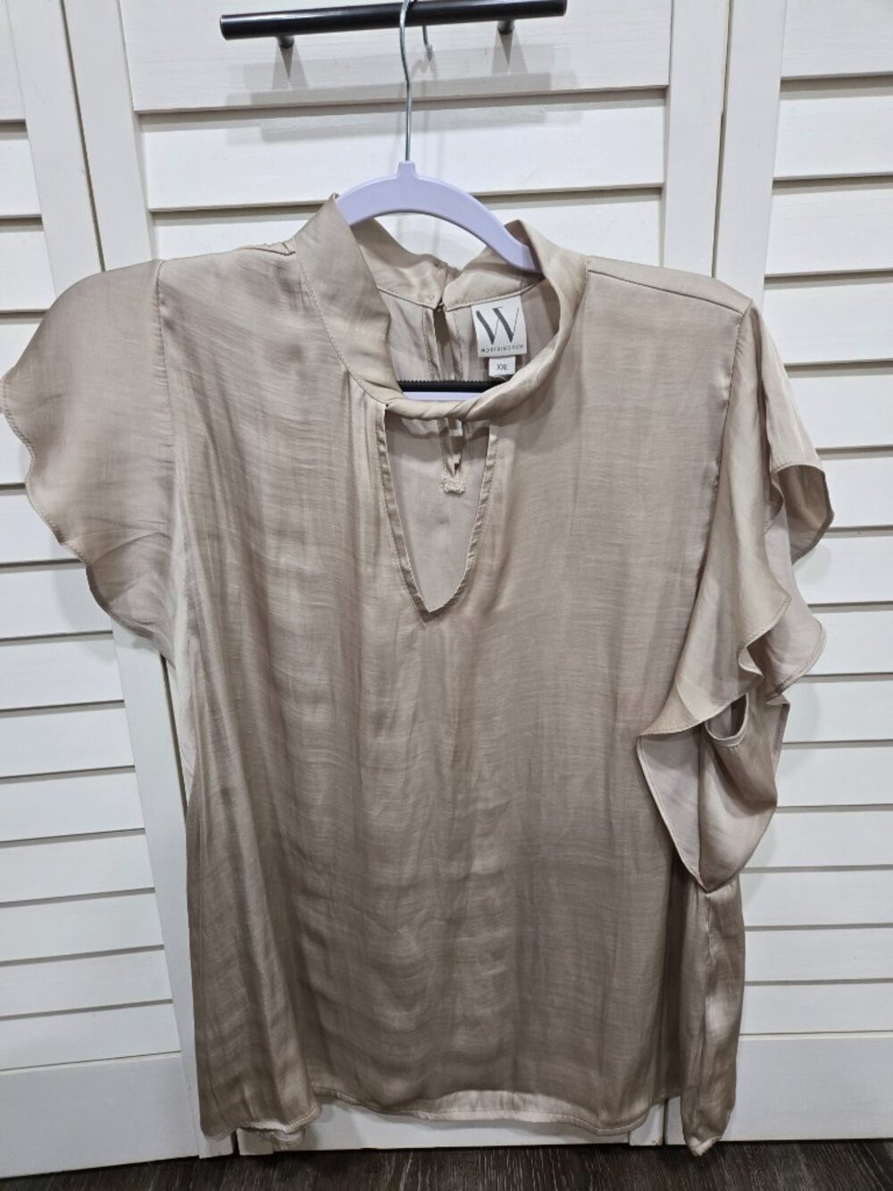 Taupe Blouse Worthington, Size XXL